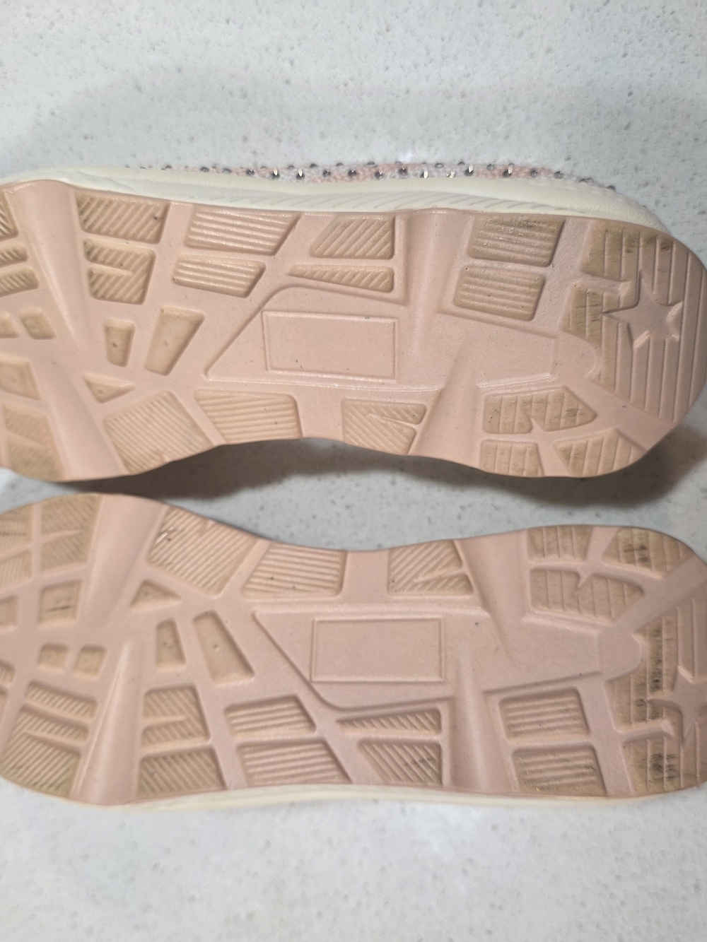 Women's Slip-On Knit Sneakers with Crystal Accents - Pink - Picture 5 of 5